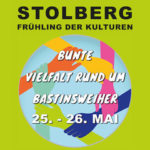 Plakat für das Event 'Frühling der Kulturen' in Stolberg – Bunte Vielfalt rund um den Bastinsweiher vom 25. bis 26. Mai 2024
